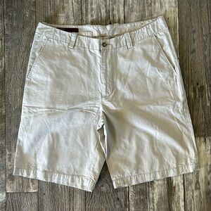 PERRY ELLIS MEN KHAKI SHORTS, SIZE 34
